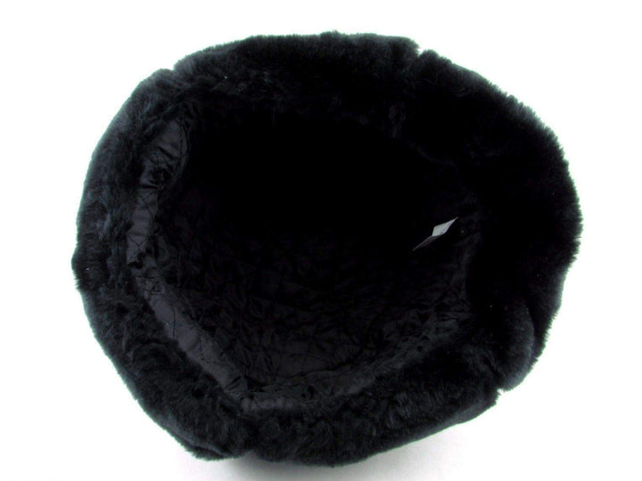 Hat Russian Soviet Army Black KGB * Fur Military Cossack Ushanka * Size M