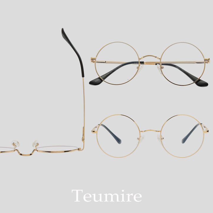 Teumire Blue Light Blocking Glasses for Women Men Round