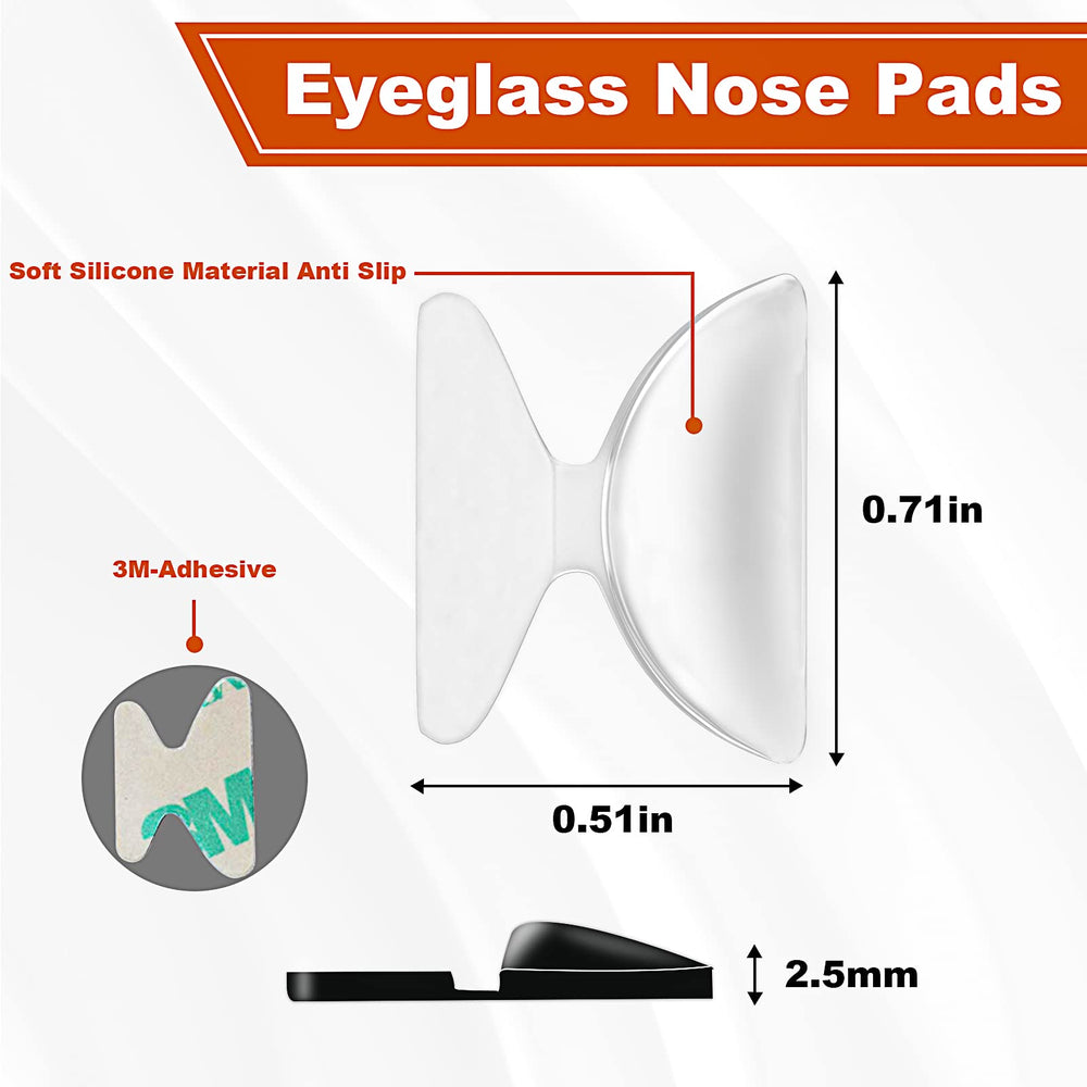 SMARTTOP2.5mm Eye Glasses Nose Pads -10 Pairs Soft Sili