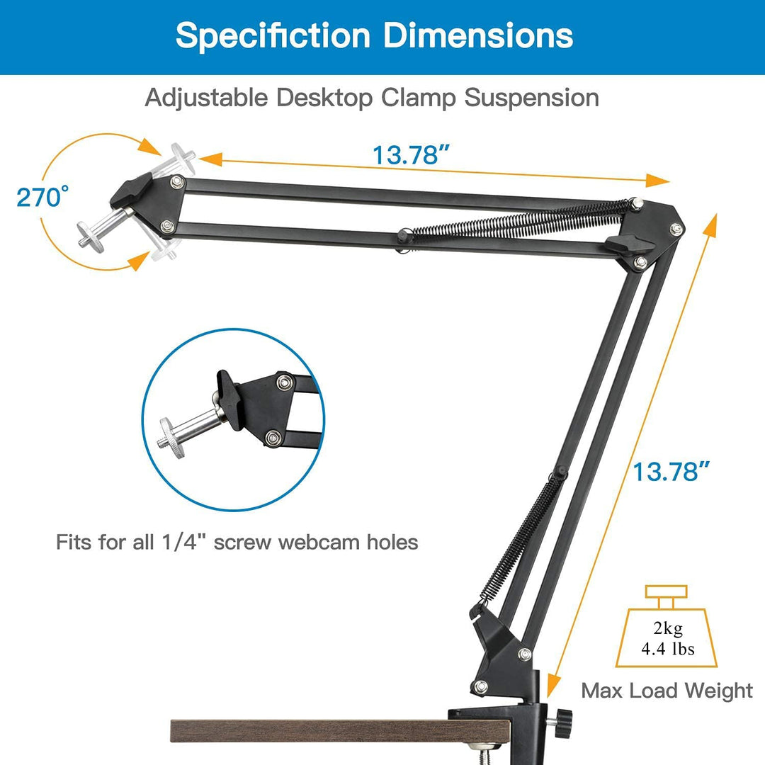 Etubby Webcam Mount Phone Holder Suspension Scissor Arm