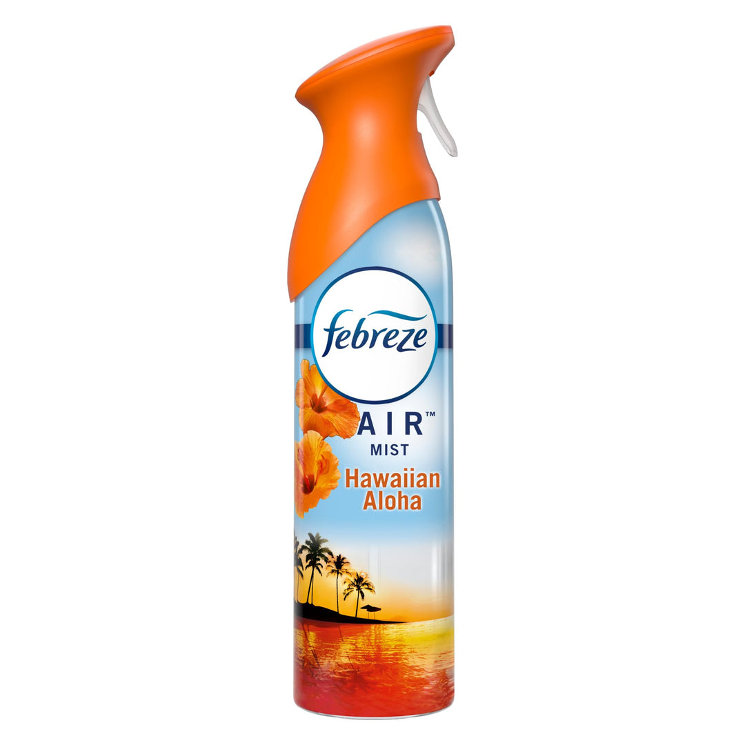 Febreze Air Mist Air Freshener Spray, Odor-Fighting Room Spray, Air Fresheners for Home and Bathroom and Kitchen, Aerosol Can, Hawaiian Aloha Scent, 8.8oz, 1 Count