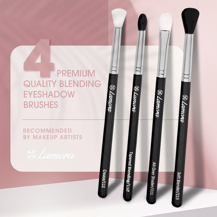 Real Technique&#39;s Pro Blending Brush Set, Smoky Eye Shadow Contour Kit, 4 Essential Shapes