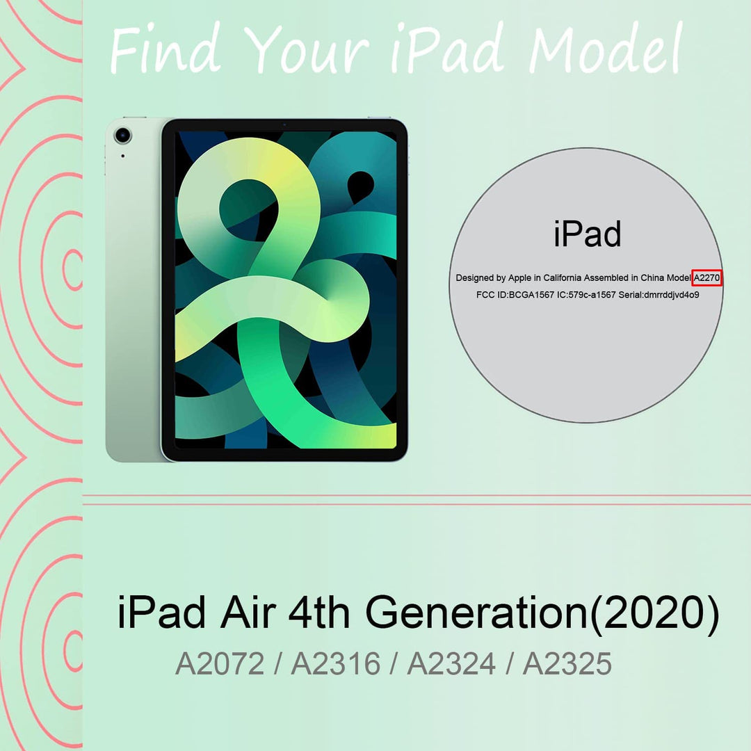 Case for iPad Air 5th/4th Generation Case, Slim Trifold iPad Air 5/4 Case 10.9 Inch 2022/2020 Soft TPU Back Cover with Pencil Holder &amp; Auto Wake/Sleep for iPad Air 5th/4th Gen, Green Marble