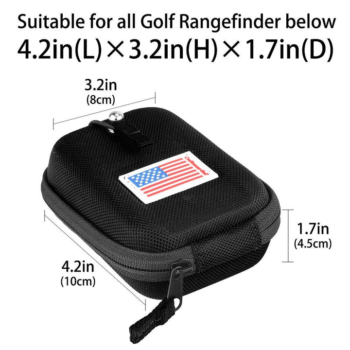 Rangefinder Case USA Flag Hard Shell for Tectectec Callaway, Universal Range Finder Carry Bag, Also for Customization with Your Name Stitched (Black)