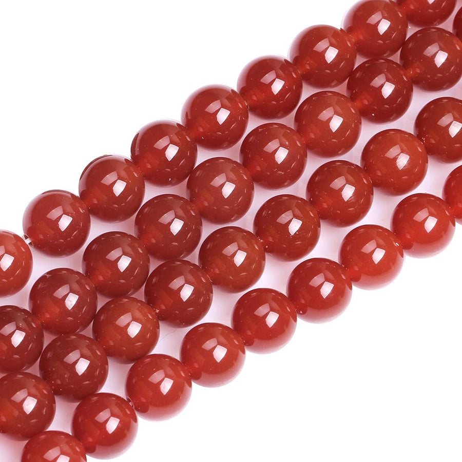 45pcs 8mm Natural Red Agate Beads Round Loose Gemstone Beads for Jewelry Making DIY Bracelet Necklace