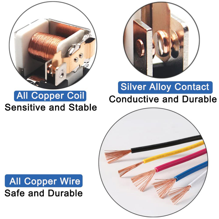 30/40Amp Automotive Relay with Socket Heavy Duty for Truck Car Van Motorcycle Boat Relay 1-Pack 5-Pin 24V DC