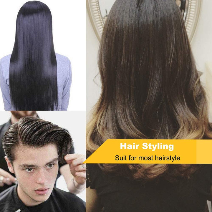 Keekos Hair Straightener Brush, Hair Straightening Iron Built with Comb, Fast Heating &amp; 5 Temp Settings &amp; Anti-Scald, 4 in 1 USB Rechargeable Professional Electric (Black)