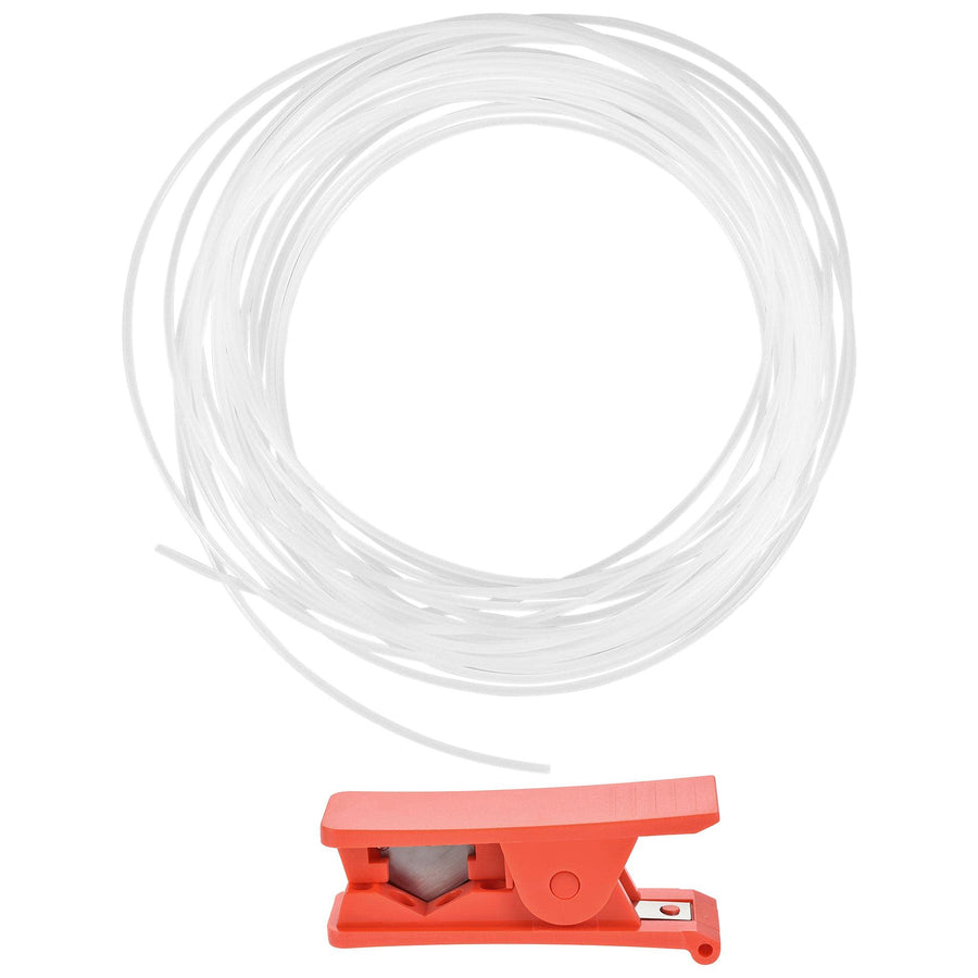 PTFE Tubing Hose High Temperature Multifunctional Pipe White 0.6mm/0.02''ID x 1mm/0.04''OD x 16.4ft with Tube Cutter