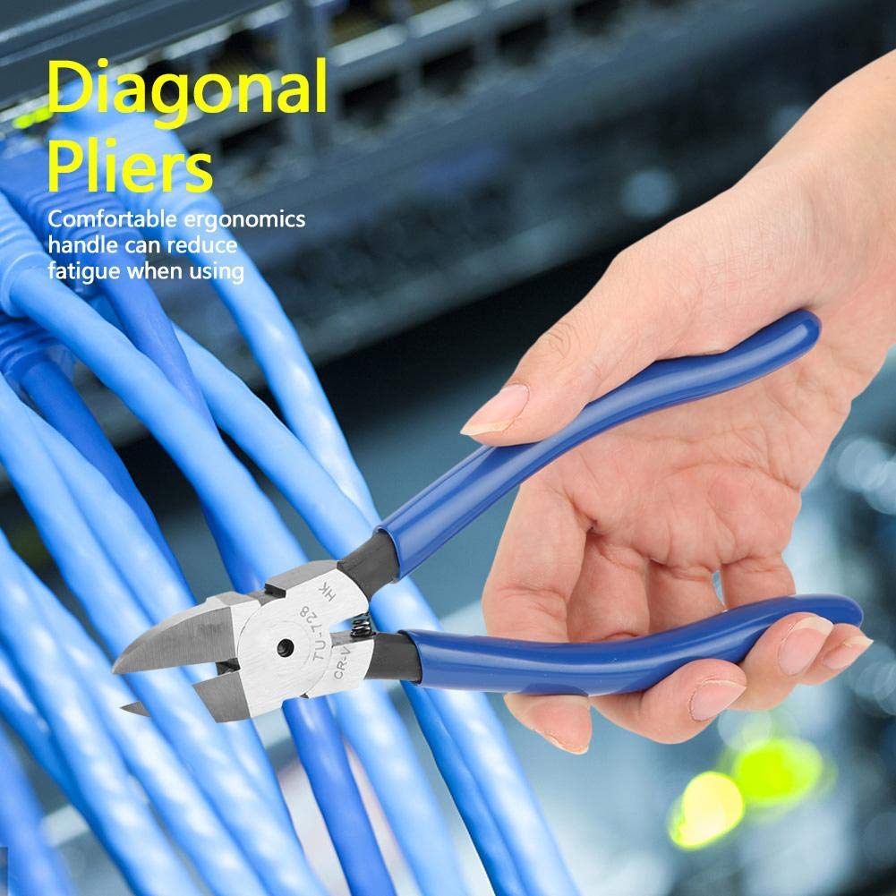 8inch Blue Diagonal Flush Wire Cutting Pliers Side Cutters Pliers Dikes Wire Cutters for Clean Cut and Cutting Needs (1)