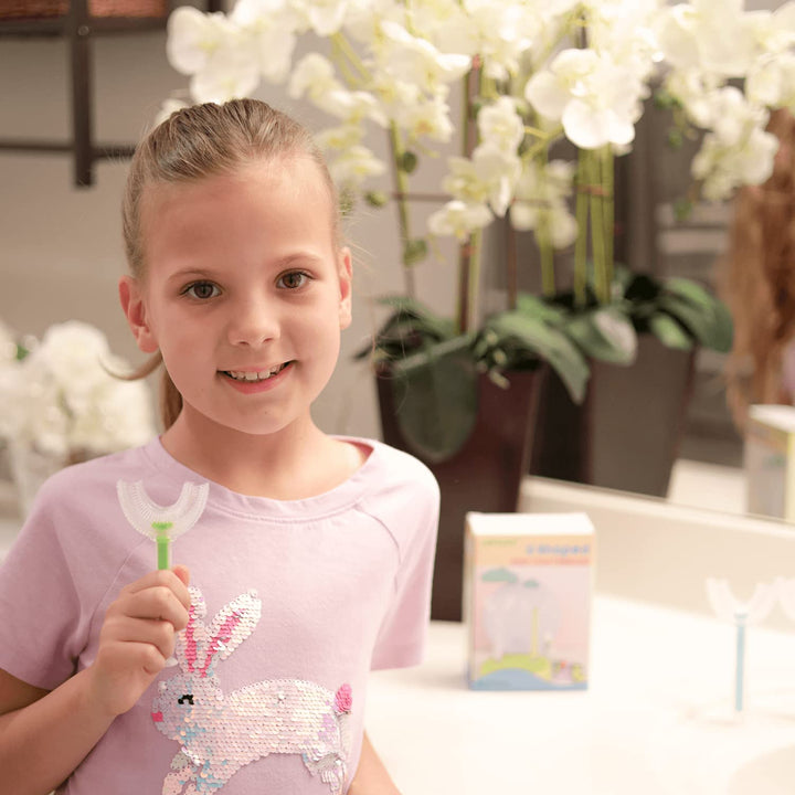 U Shaped Kids Toothbrush 4 Pack, U-Type Whole Mouth Too