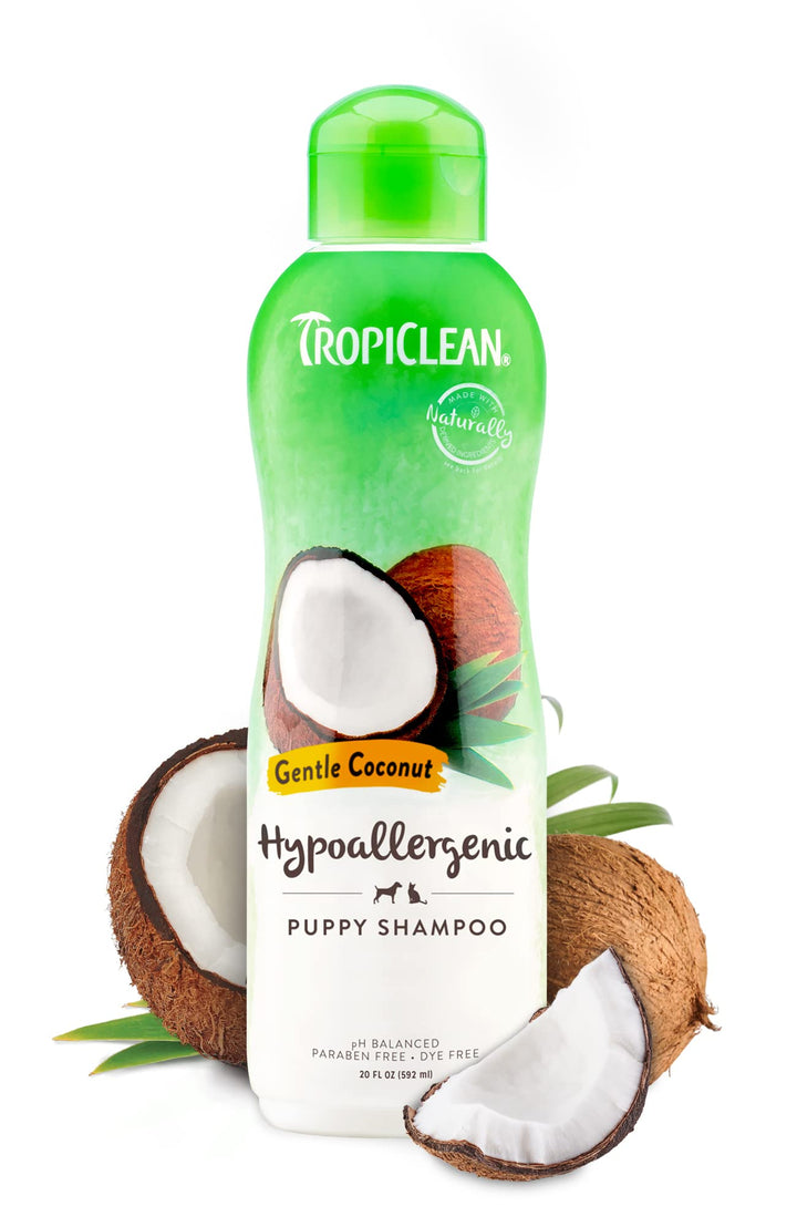 Gentle Puppy Shampoo, Dog Shampoo for Allergies &amp; Sensitive Skin, Made in USA, Gentle Coconut Scent, Safe for Cats &amp; Kittens, 20oz