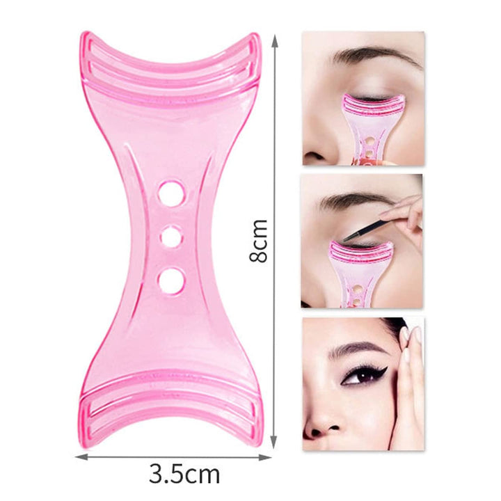 4 Pcs Eyelash Makeup Tool Mascara Applicator Guide with Comb Eyeliner Guide Template Eyelashes Curlers Shields Applicators for Women Girls Eye Makeup Tool 3 in 1