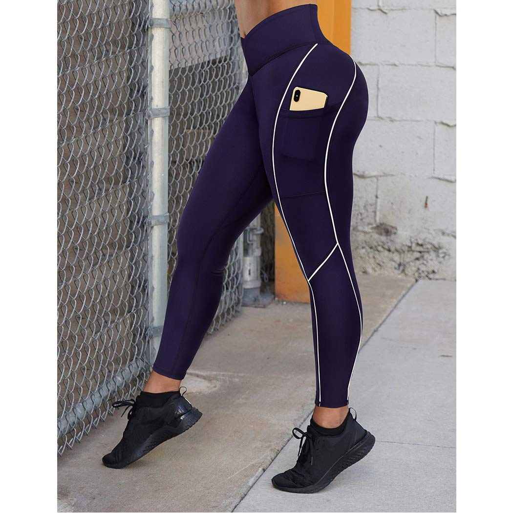 SUUKSESS Women Reflective High Waisted Running Leggings