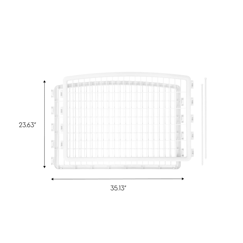 Dog Playpen Add-On Panels, 2-Panel 24 Pet Playpen, Puppy Playpen, Foldable, Customizable, White