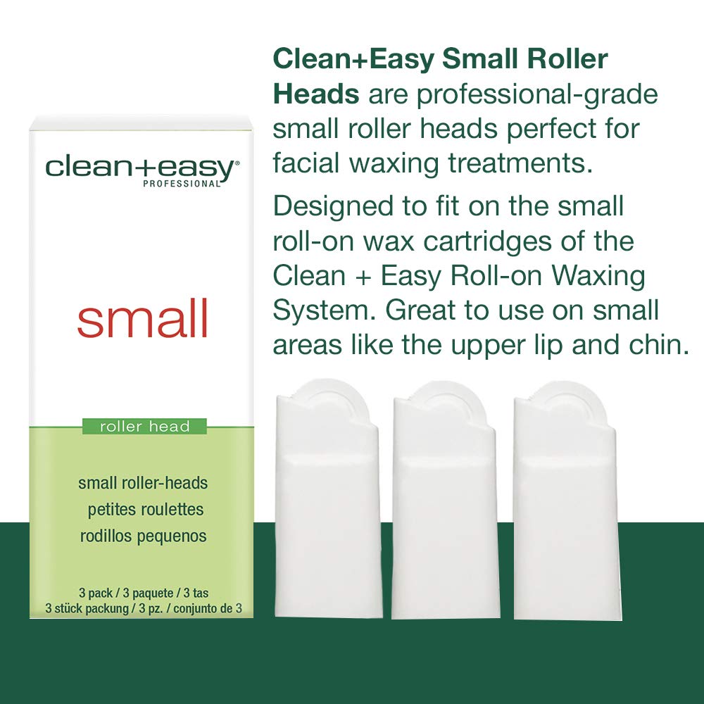 Clean Plus Easy Small Face Roller Head, 3 Count