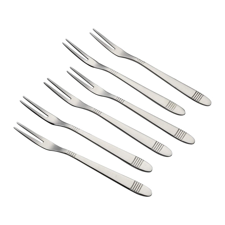 12-Piece Mini Fruit Forks, Stainless Steel 2-Prong Fork, F
