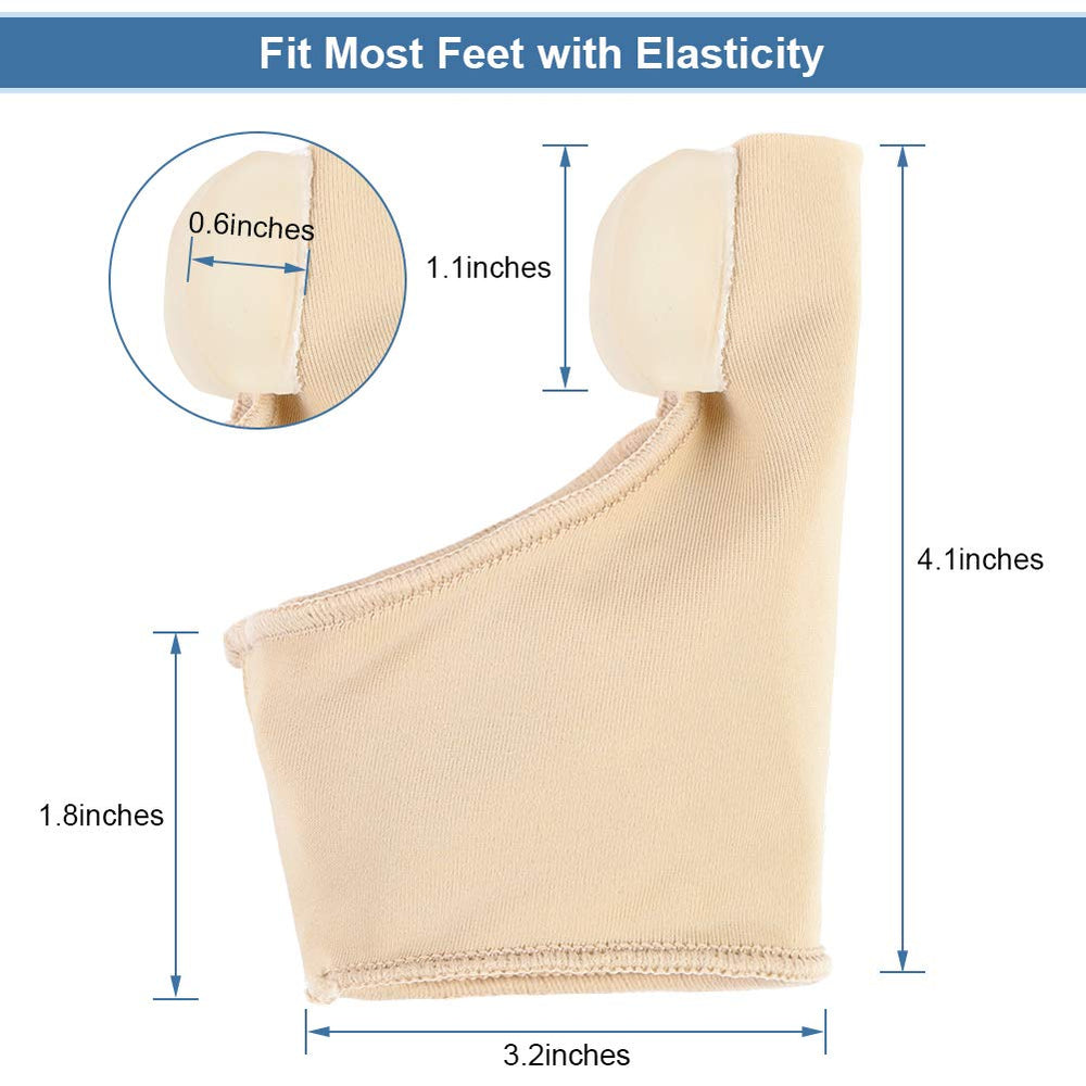 Bunion Corrector, Bunion Relief Protector Gel Bunion Guard for Hallux Valgus, Big Toe Joint, Hammer Toe, Toe Separator Straightener Spacers for Men and Women(1 Pair)