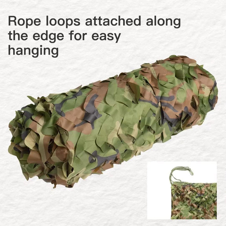 Camouflage Netting, Camo Net Hunting Blind Great for Sunshade Camping Shooting Etc. (150D Polyester, 6.5X10Ft)