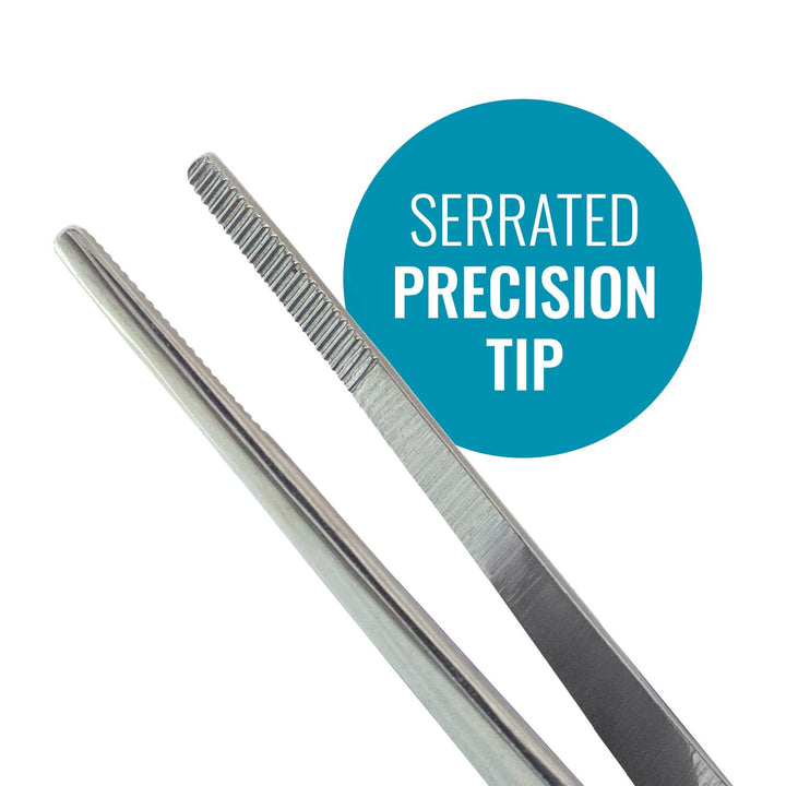 MABIS Stainless Steel Tweezers, Thumb Dressing Forceps,