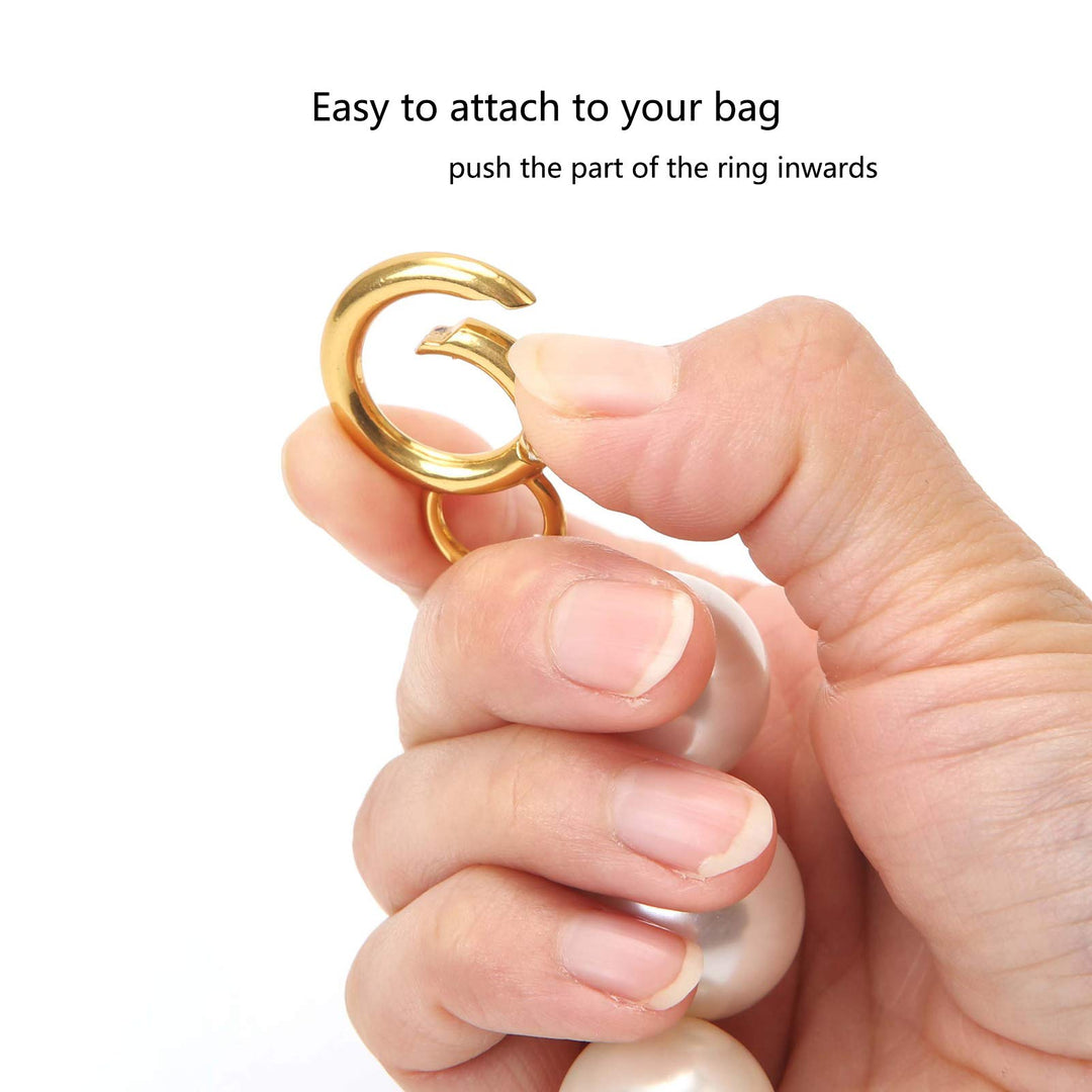 Pearl Purse Chain Strap Extenders for Cross-Body Shoulder Bag Handbags,Bag Accessories Charms (Antique Gold)