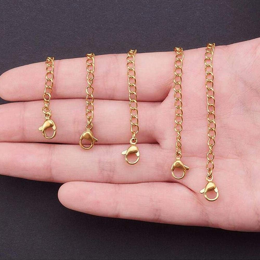 GBSTORE 5 Pcs Different Size Stainless Steel Necklace B