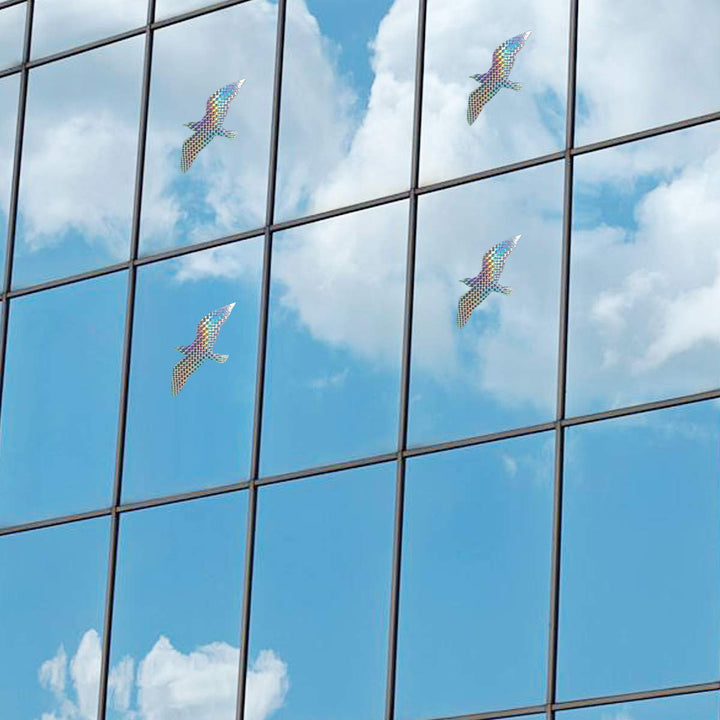 Anti Collision Window Stickers for Birds, Glass Window Decals Clings for Bird Strikes, Stop Birds from Hitting Windows, Seagull, 16 Pieces