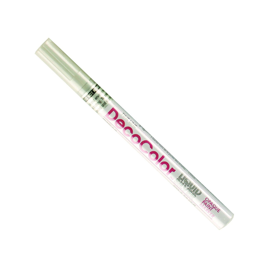 200-C-SLV Marvy Deco Color Fine Point Paint Marker, Silver, 1 Count (Pack of 1)