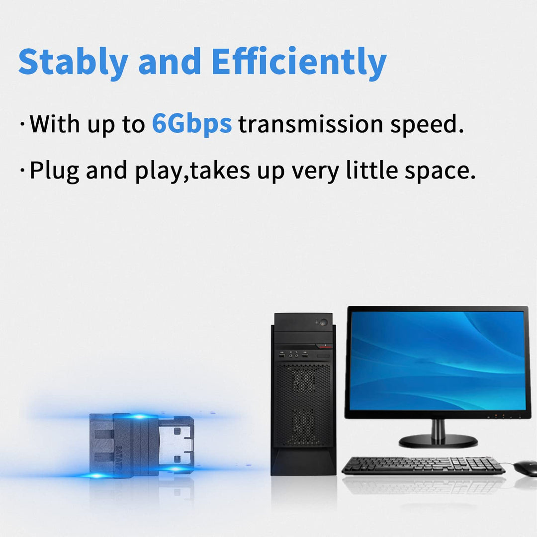 SATA to ESATA Adapter, Sata Adapter, ESATA 7Pin Female to SATA 7Pin Male Extende Adapter. (2Pack)