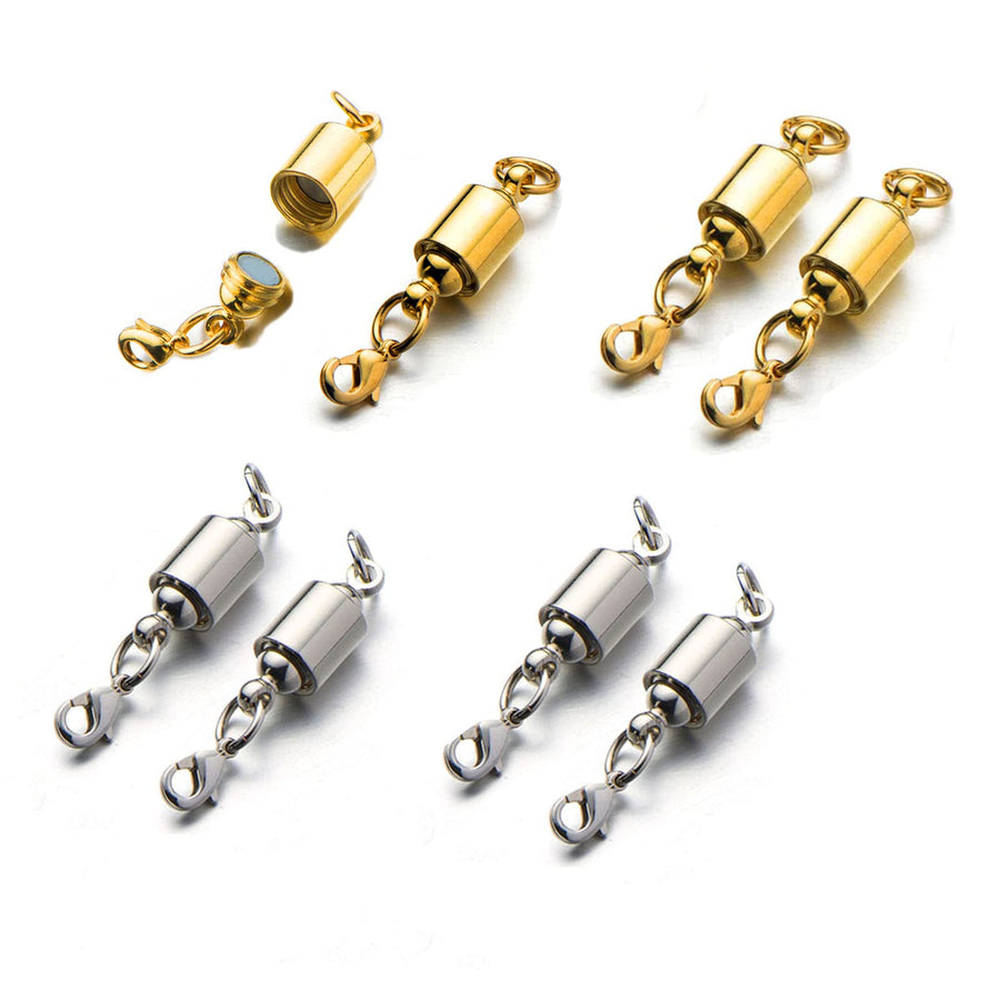 Screw Magnetic Clasps for Necklaces Safety Magnetic Locking Jewelry Clasp Converter