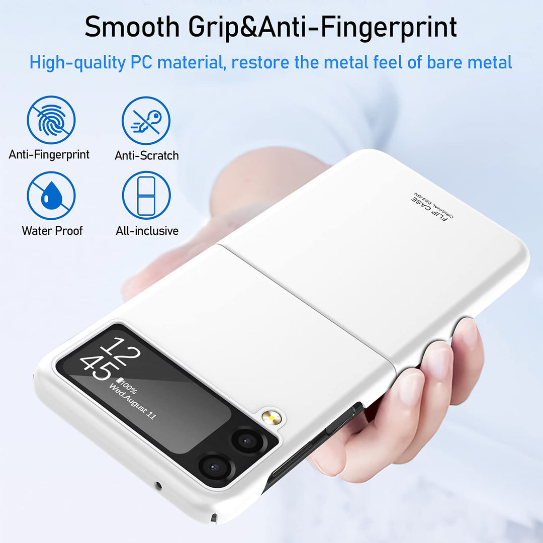 Galaxy Z Flip 3 Ultra Thin Hard PC Case - Shookproof, Anti-Drop, Wear-Resistant (White)