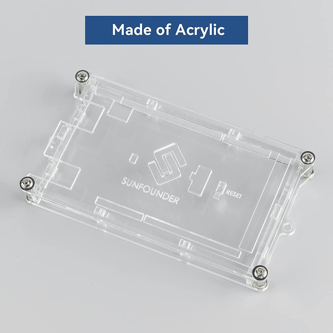 2560 Case Enclosure Transparent Gloss Acrylic Computer Box Compatible with Arduino Mega 2560 Rev3 R3, Genuino Mega 2560 Rev3 (Mega 2560 Board not Included)