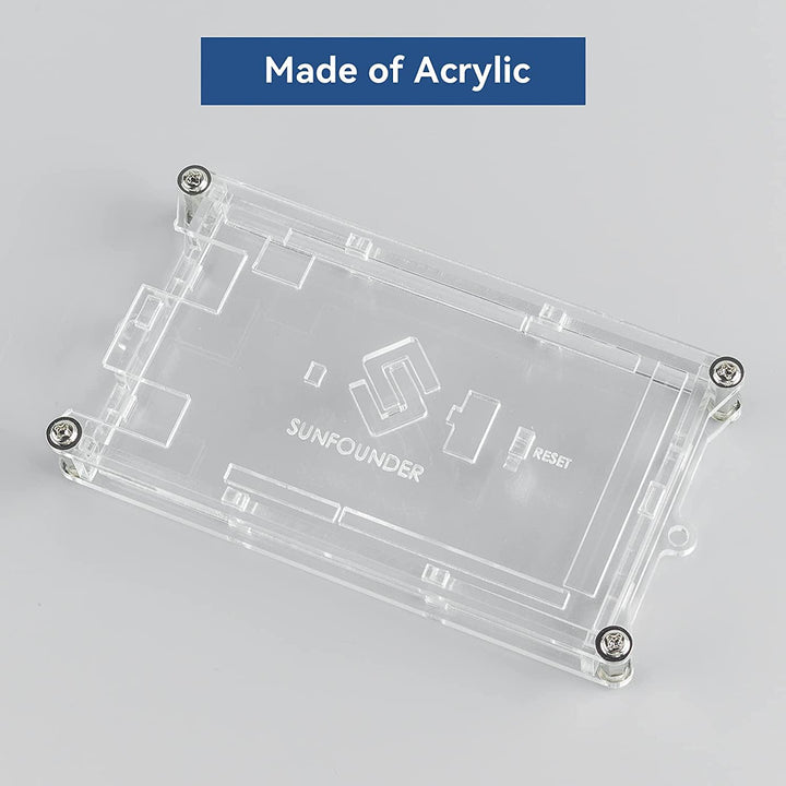 2560 Case Enclosure Transparent Gloss Acrylic Computer Box Compatible with Arduino Mega 2560 Rev3 R3, Genuino Mega 2560 Rev3 (Mega 2560 Board not Included)