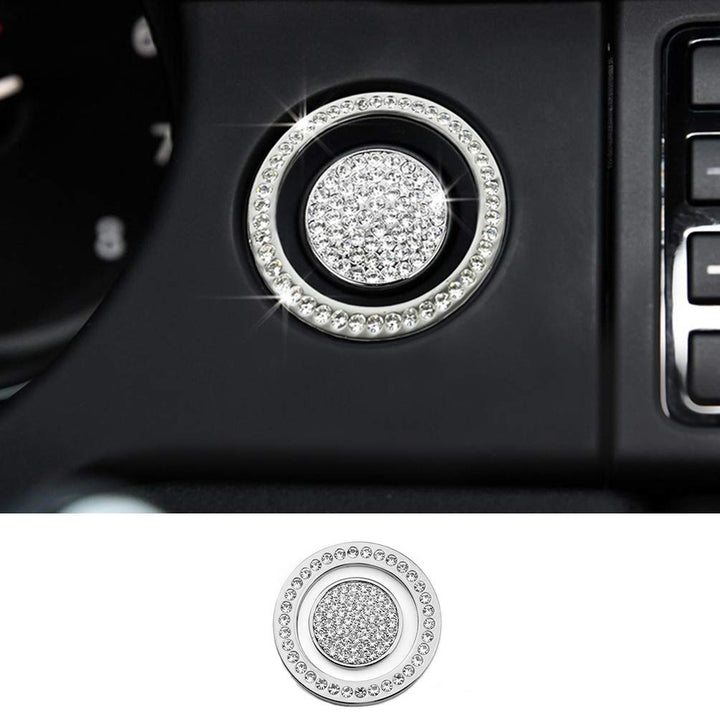 Gear Shift Knob Bling Crystal Shiny Diamond Accessory Interior Sticker Compatible for Land Rover