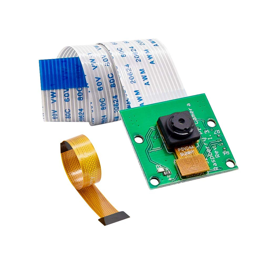 for Raspberry Pi Camera, 5MP 1080p Camera Module with OV5647 Sensor Video Webcam for Raspberry Pi Model A/B/B+, Pi 2, Raspberry Pi 3, 3B+, Pi 4B Ras Pi 4 Zero W Camera with Flex Cable