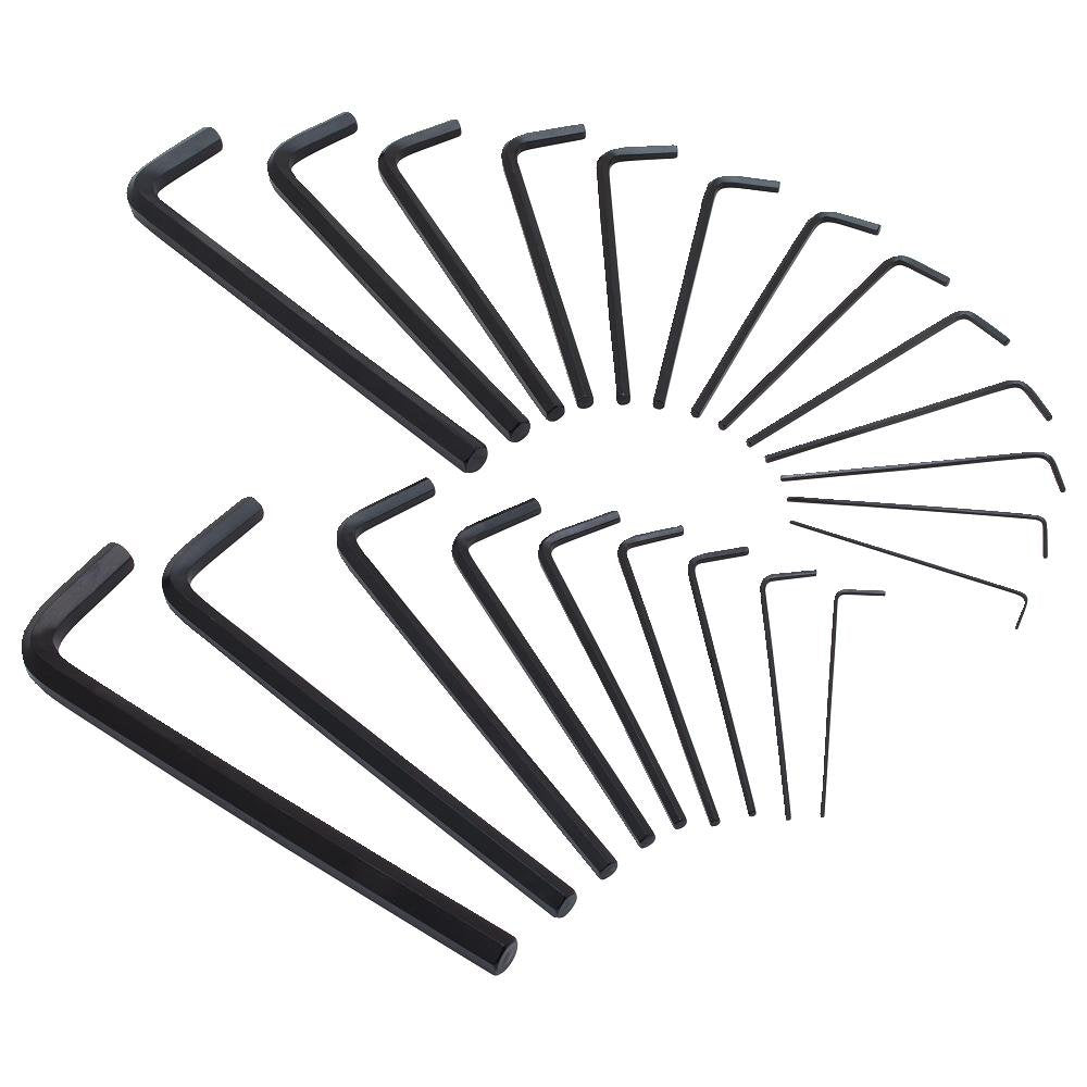 Hex Key Set, Long Arm, SAE &amp; MM, 22-Piece (85-753)