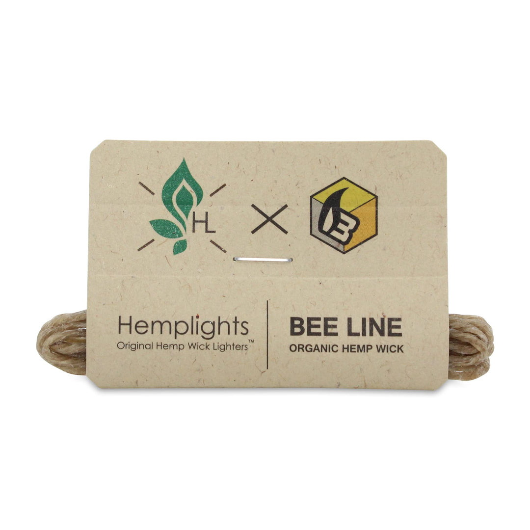 Hemplights Hemp Wick Lighter 2 Pack Wrapper, Includes 8FT Hemp Wick by USA (Black/Yellow)