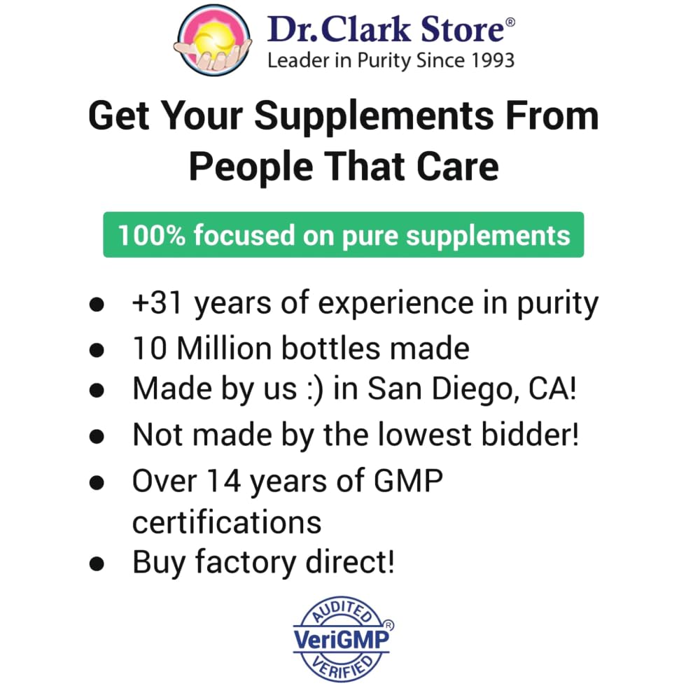 Dr. Clark Pancreatin and Lipase Enzyme Supplement, 500mg, 100 Gelatin Capsules