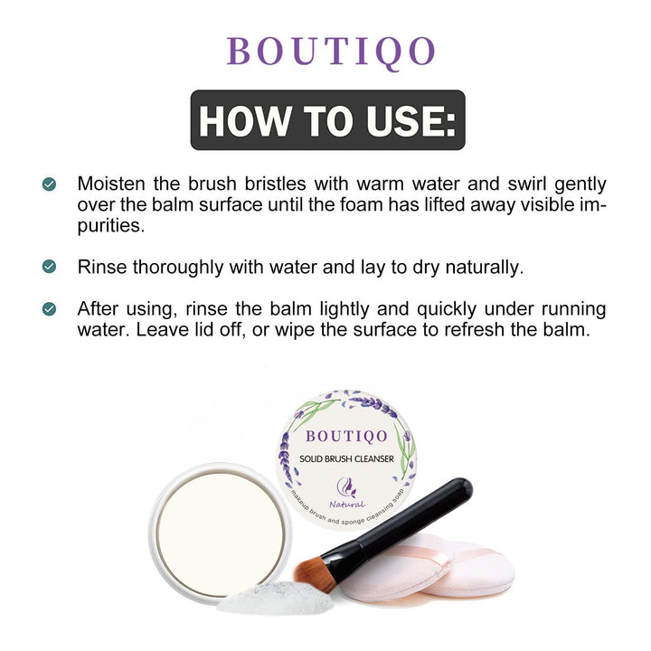 Makeup Brush Cleanser Solid Soap Beauty Blender Sponge Cleanser Balm (+Silicone Scrub Pad)