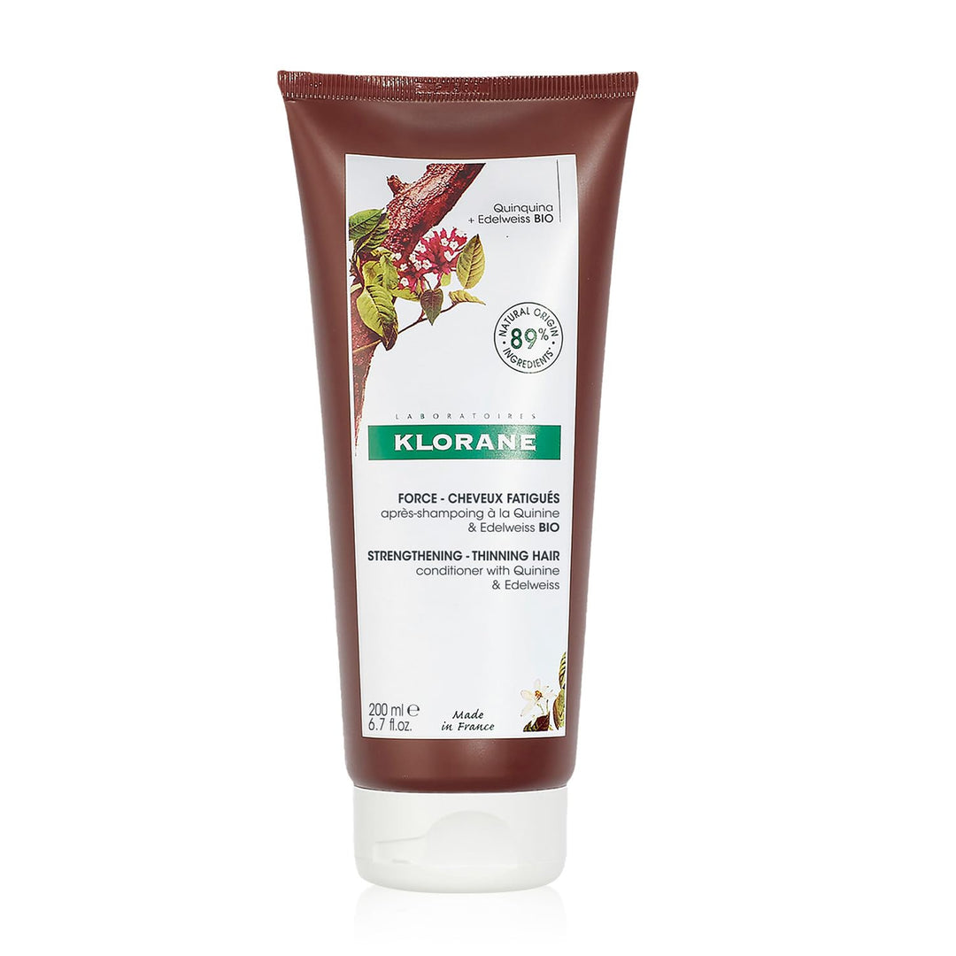 Strengthening Conditioner with Quinine and Edelweiss for Thinning Hair, Supports Thicker, Stronger, Healthier Hair, For Men and Women, Paraben, Silicone and Sulfate Free