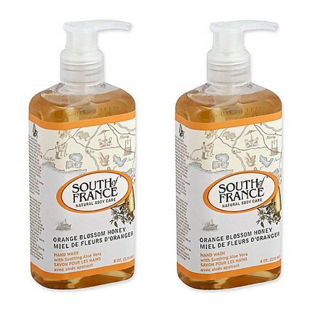 Hand Wash Liquid, Orange Blossom Honey 8 Oz Soaps (Pack of 2)