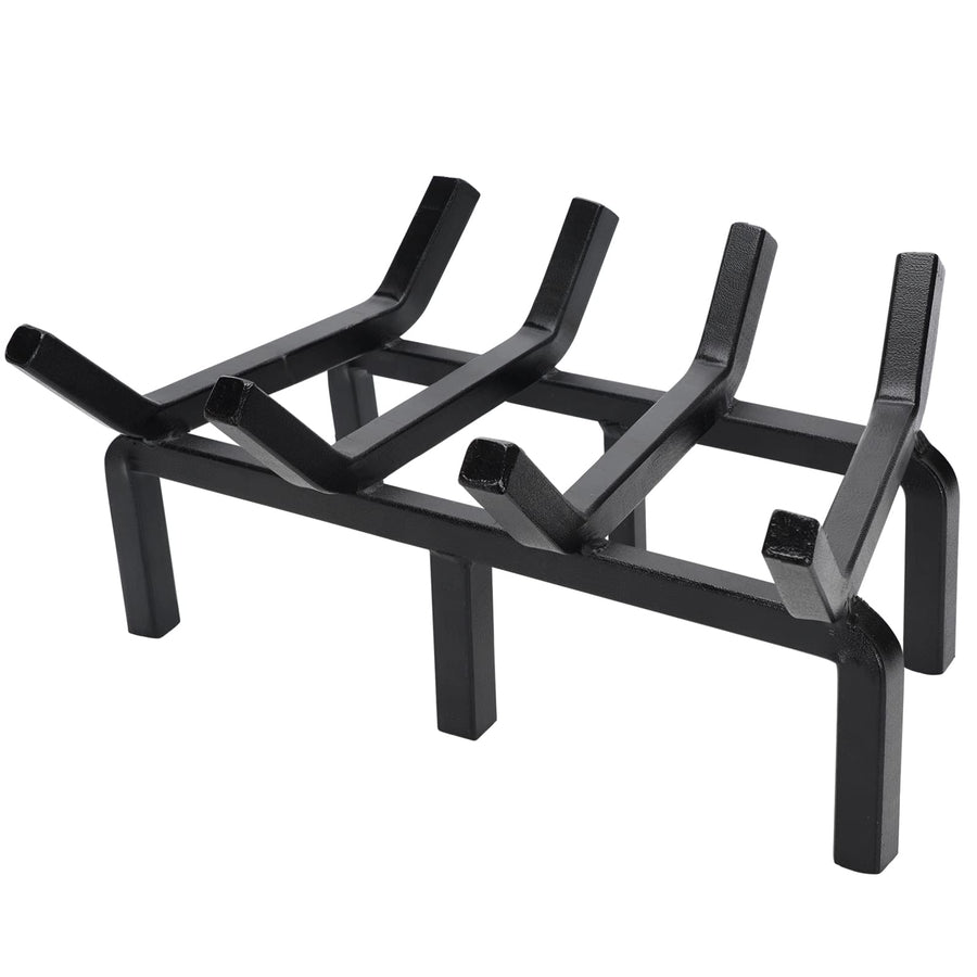 Fireplace Log Grate, Small 14Inch Heavy Duty Solid Steel Wood Rack Stove Firewood Holder for Indoor Hearth Outdoor Fire Pit Chimney Hearth Kindling Tool