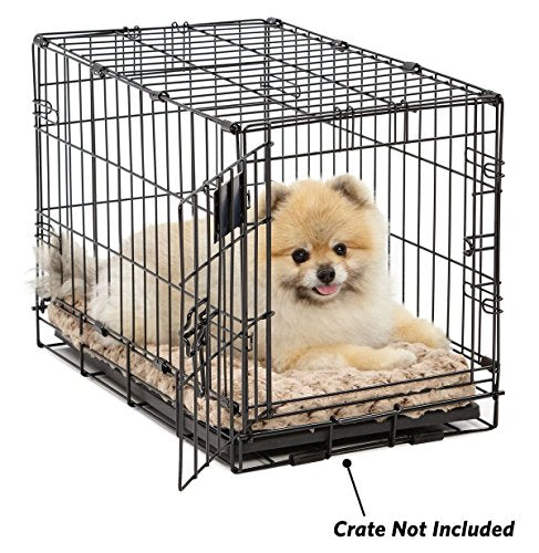 Plush Pet Bed; Ombré Swirl & Cat Bed; Mocha 17L x 11W x 1.5H - Inches for Toy Dog Breeds, 40618-STB, 18-Inch