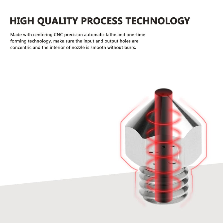 Haldis 3D MK8 Plated Copper Nozzle, 2 Pack 0.4mm Premium Wear Resistant Nozzles for Creality CR-10 Ender 3 pro Ender 5.