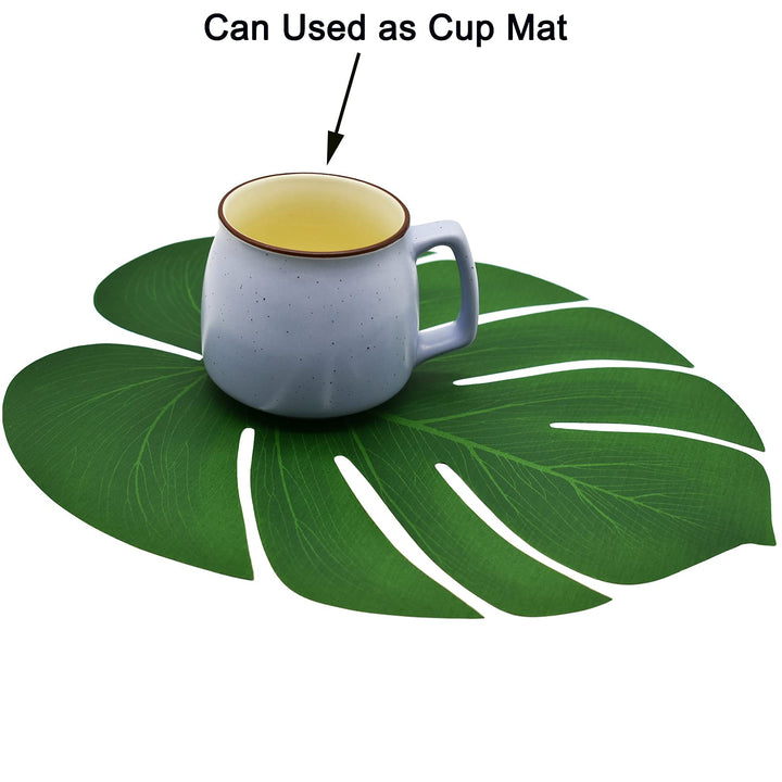 30PCS Tropical Artificial Palm Leaves Monstera Party Decoration 3 Size (Large Medium Small) for Hawaiian Luau Party Jungle Beach Theme Table Decorations