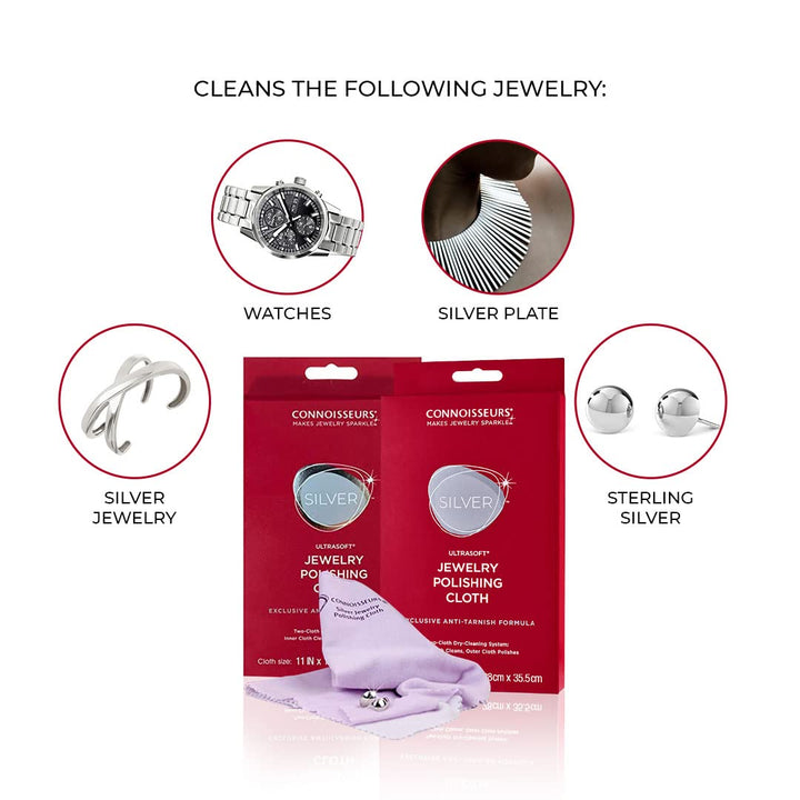Ultrasoft Gold &amp; Silver Jewelry Polishing Cloths (Set of 2)