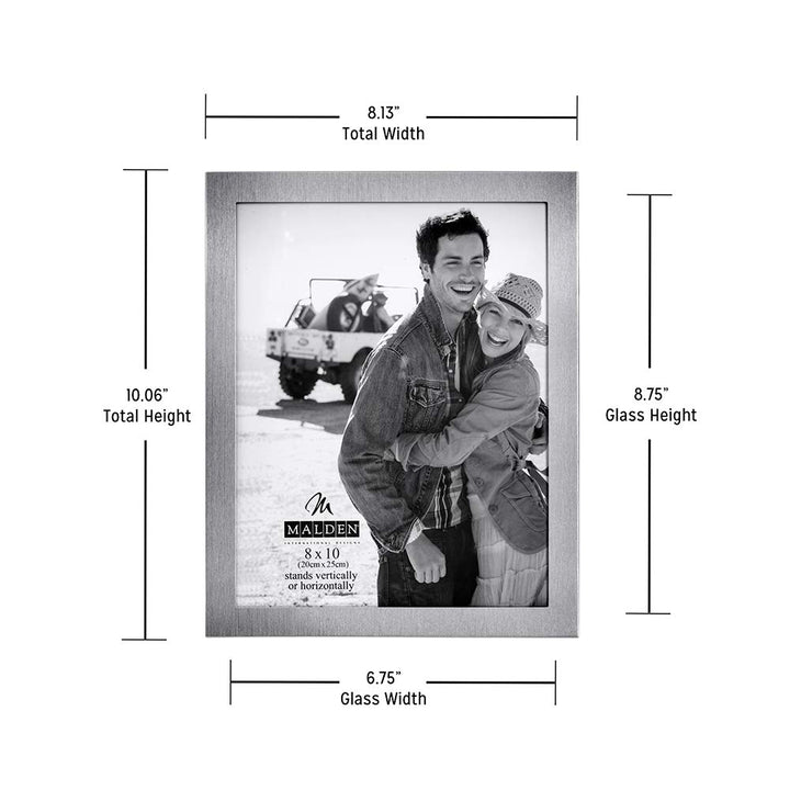 Matte Silver Essential Fashion Metal Frame, 8 by 10-Inch