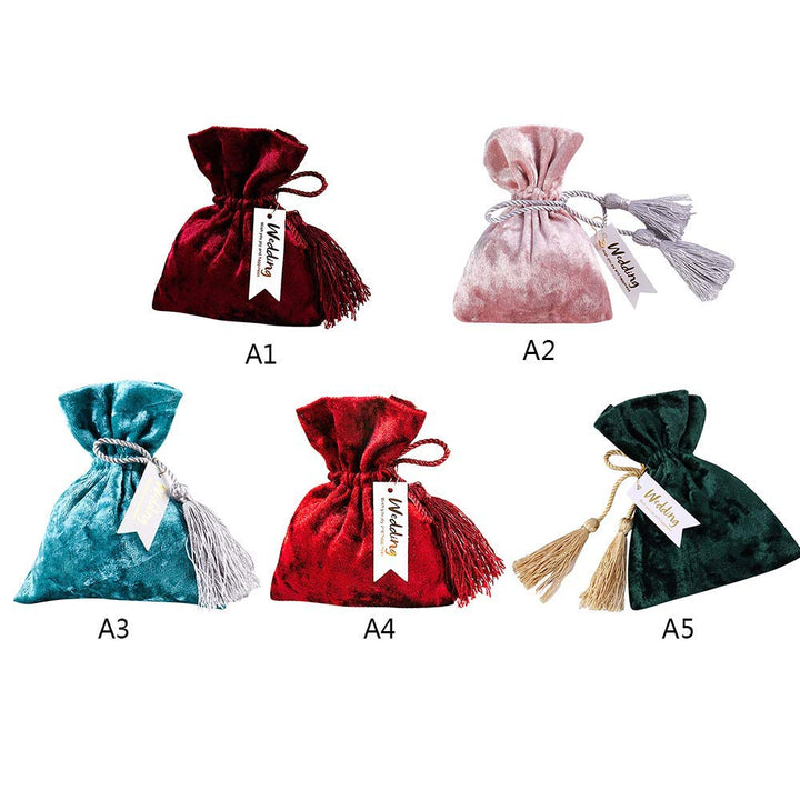 Firlar Drawstring Gift Bag,10Pack Creative European Bun