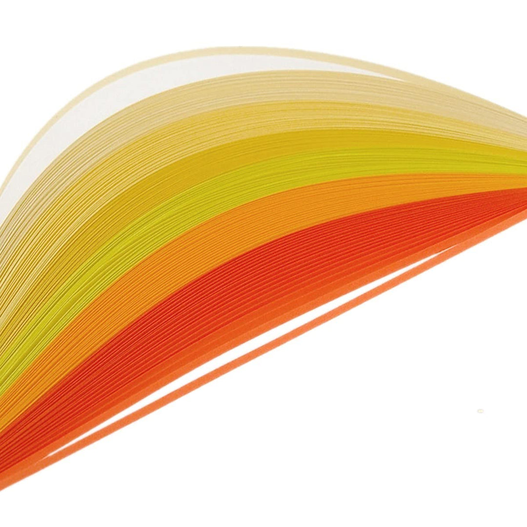 Yellow Quilling Paper Gradient Quilling Strips 5MM Crafts Paper Filigrana Color Ramps Chromatic Crescendo 120pcs Length 21inch