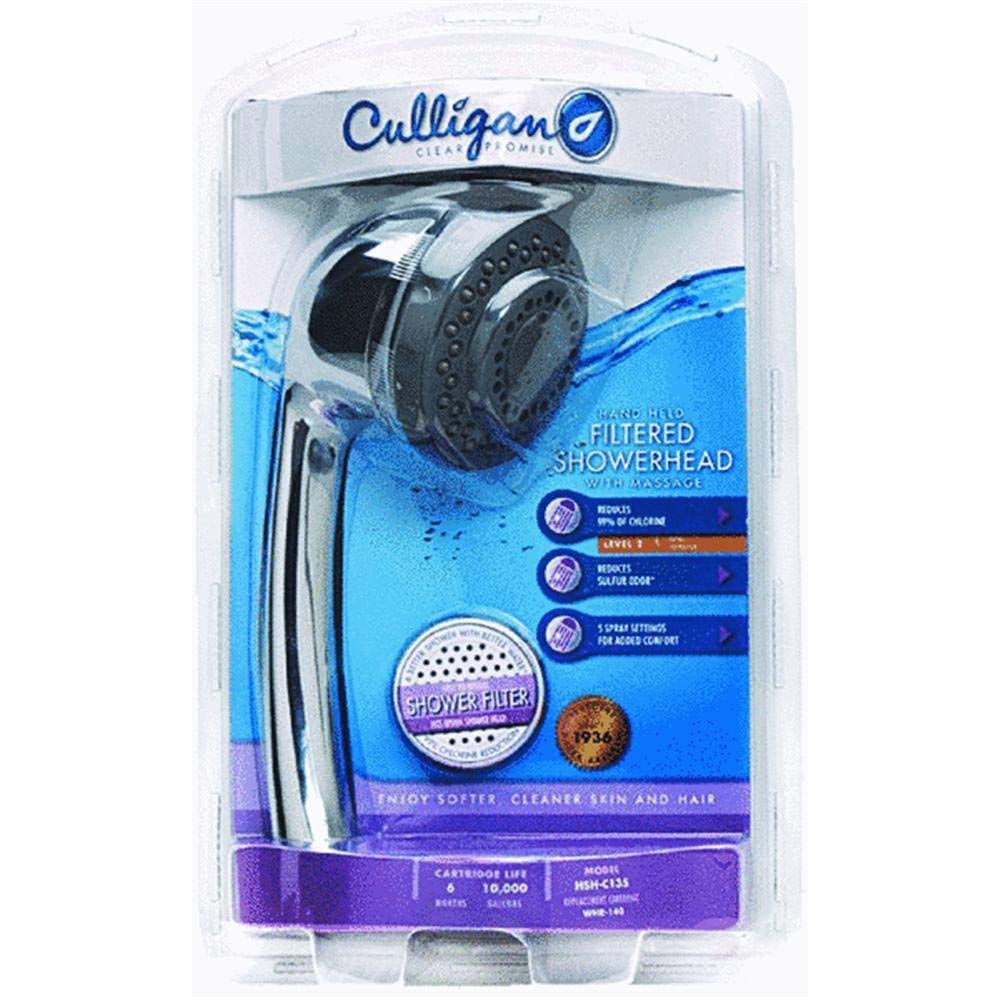 HSH-C135 Hand-Held Filtered Shower Head with Massage, Chrome Finish