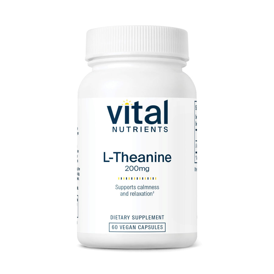 L-Theanine 200mg | Vegan Supplement | L Theanine Supplement Supports Normal Stress Levels and Cognitive Function* | Gluten, Dairy and Soy Free | 60 Capsules